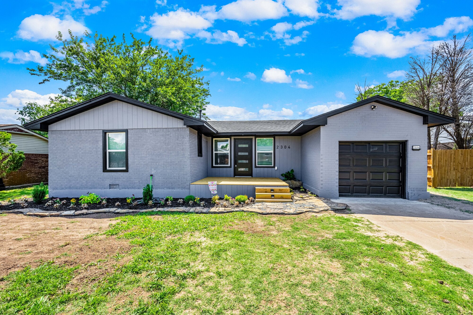 Mid-century renovation in Lawton — exterior front